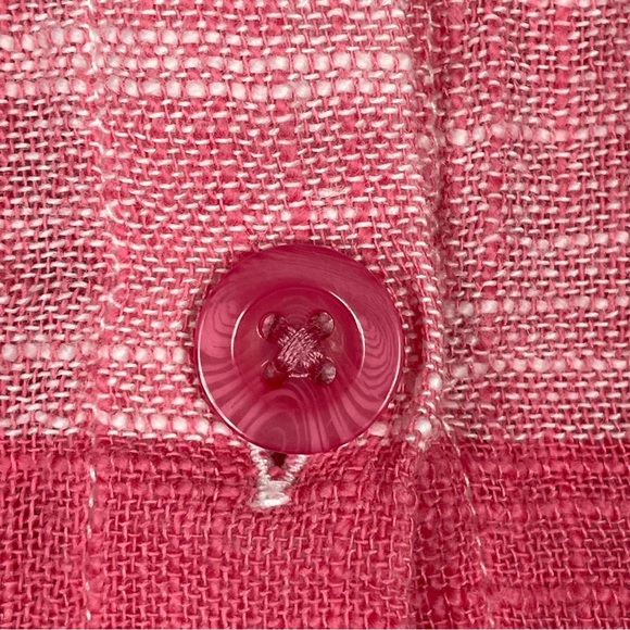 Cloth & Stone Linen Blend Button-Back Preppy Casual Fun Gingham Blouse - Sz M - Picture 11 of 16